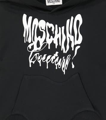 Printed cotton jersey hoodie | Moschino Kids