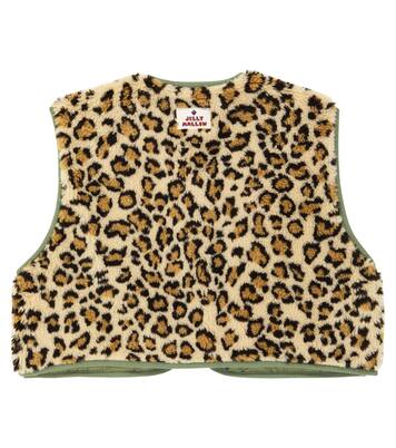 Reversible quilted leopard-print vest | Jellymallow