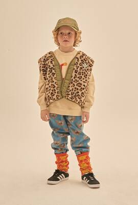 Reversible quilted leopard-print vest | Jellymallow