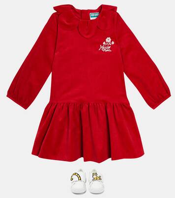 Embroidered cotton dress | Kenzo Kids