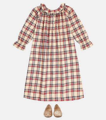 Blessing checked cotton pajamas | Bonpoint