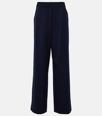 Heyser pinstripe high-rise wide-leg pants | Veronica Beard