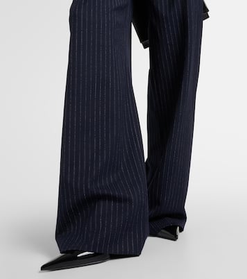 Heyser pinstripe high-rise wide-leg pants | Veronica Beard