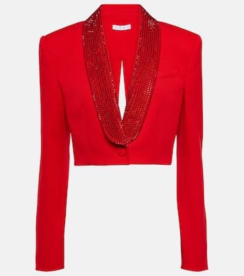 Verzierter Cropped-Blazer aus Wolle | Area
