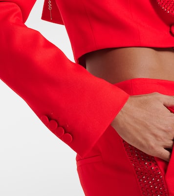 Verzierter Cropped-Blazer aus Wolle | Area