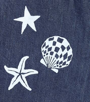 Lagoon embroidered denim shorts | The New Society