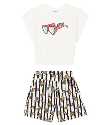 T-shirt e shorts in cotone | Moschino Kids