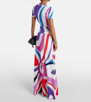 Jupe longue Marmo en satin  | Pucci