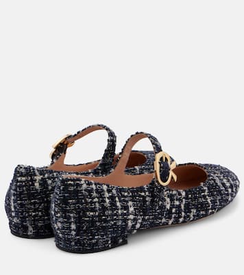 Mary Ribbon bouclé Mary Jane flats | Gianvito Rossi