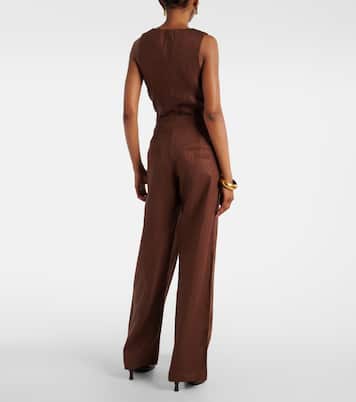 Gerade High-Rise-Hose Isotta aus Leinen | Faithfull