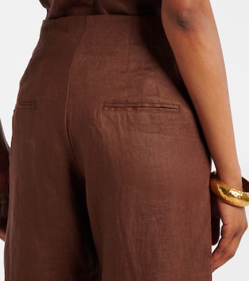 Gerade High-Rise-Hose Isotta aus Leinen | Faithfull