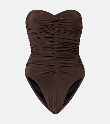 Slinky Marissa gathered swimsuit | Norma Kamali