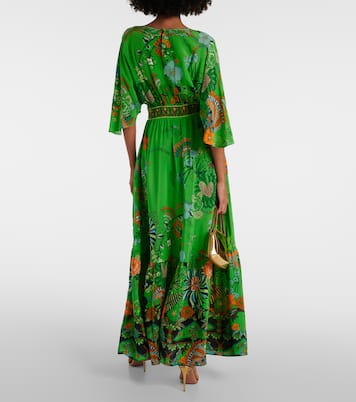 Verziertes Maxikleid aus Seide | Camilla