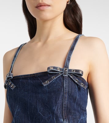 Cropped-Top aus Denim | Ganni