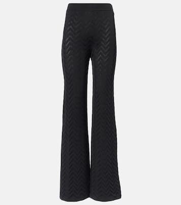 Weite High-Rise-Hose aus Häkelstrick | Missoni
