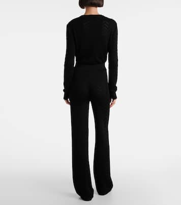 Weite High-Rise-Hose aus Häkelstrick | Missoni