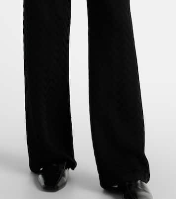 Weite High-Rise-Hose aus Häkelstrick | Missoni