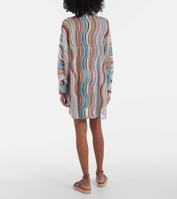 Printed lamé beach cover-up | Missoni