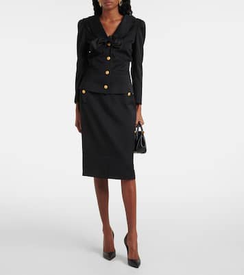 Virgin wool pencil skirt | Alessandra Rich