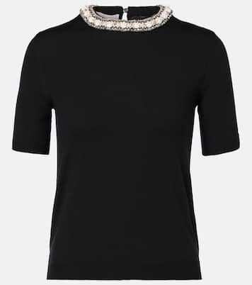 Embroidered virgin wool top | Valentino