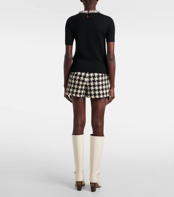 Embroidered virgin wool top | Valentino