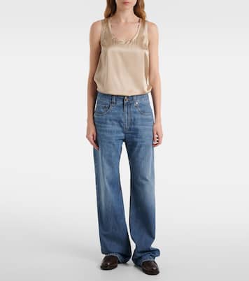 Jean droit à taille mi-haute | Brunello Cucinelli