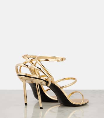 Sandales en cuir métallisé | Alaïa