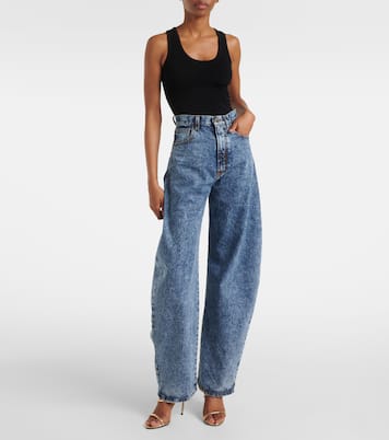 Sandales en cuir métallisé | Alaïa