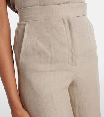 Weite High-Rise-Hose Sequoia aus Leinen | Max Mara