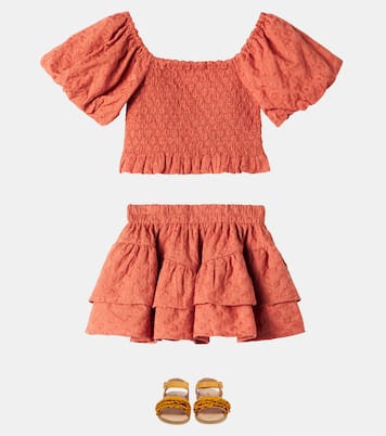 Gonna in cotone a balze | Rylee + Cru