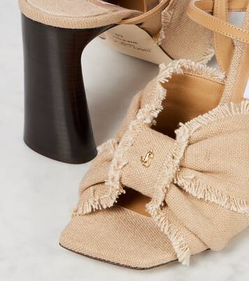 Annika 95 canvas peep-toe pumps | Jimmy Choo