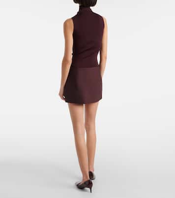 Minigonna Jett in lana e seta | Khaite