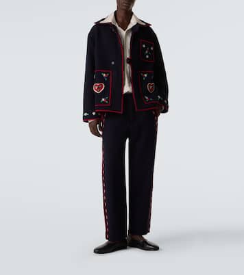 Carroll embroidered wool jacket | Bode