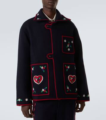 Carroll embroidered wool jacket | Bode