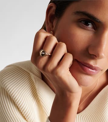 Pom Pom Dot 18k rose gold ring with turquoise and diamonds | Pomellato