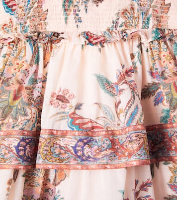 Rhiannon printed shirred cotton dress | Zimmermann Kids