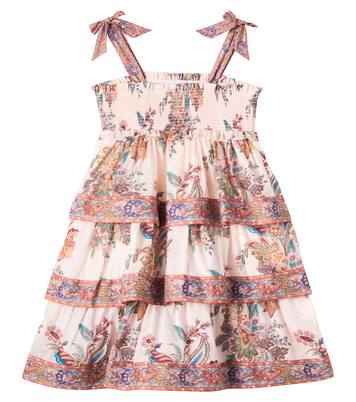 Rhiannon printed shirred cotton dress | Zimmermann Kids