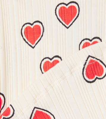 Outlined Hearts cotton-blend flared pants | Mini Rodini