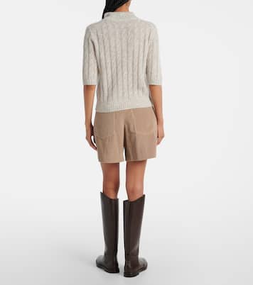 Sequined cable-knit sweater | Brunello Cucinelli