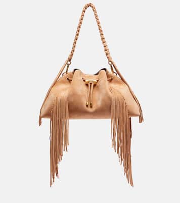 Bon Bon Medium suede shoulder bag | Jimmy Choo