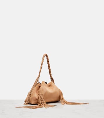 Bon Bon Medium suede shoulder bag | Jimmy Choo
