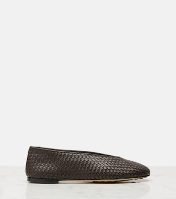 Rosa woven leather ballet flats | Bottega Veneta