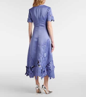 Robe midi Caroline en satin | Leo Lin
