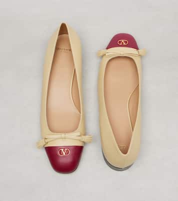 Valet Du Roi VLogo leather ballet flats | Valentino Garavani