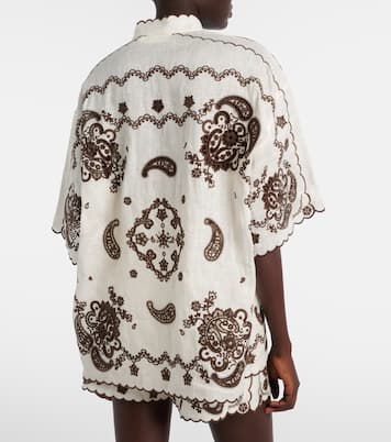 Camisa Ascension de lino bordada | Zimmermann