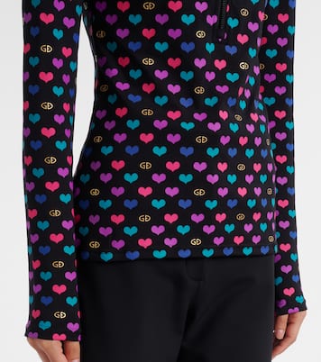 Cuori printed ski top | Goldbergh