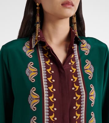 Bedrucktes Oversize-Hemd aus Seide | Etro