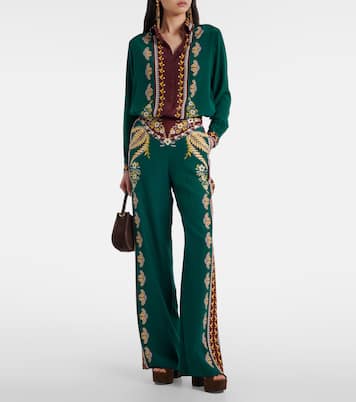 Bedrucktes Oversize-Hemd aus Seide | Etro