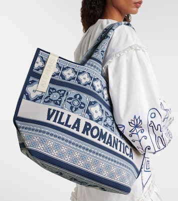 Villa Romantica Maxi jacquard tote bag | Alémais