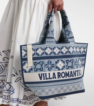 Villa Romantica Maxi jacquard tote bag | Alémais